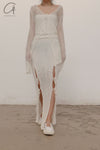 SWAYING/KNIT Washi Feather Cardigan SW22SST48 White PS46